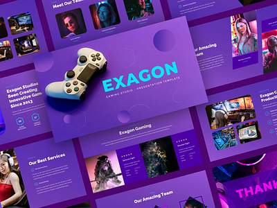 Exagon - Gaming Studio PowerPoint Presentation Template