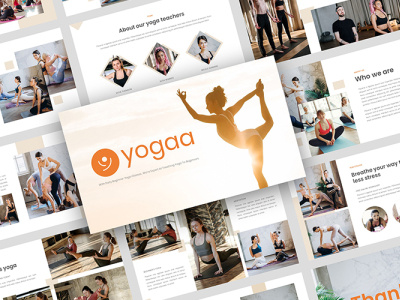 Yogaa - Yoga Presentation PowerPoint Template yoga