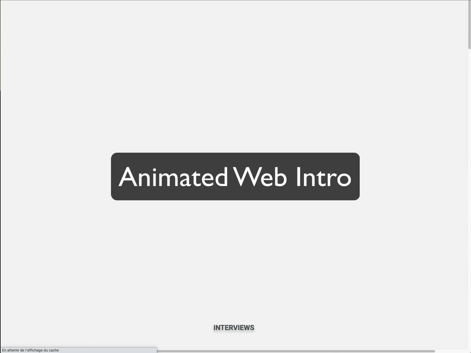Animated website : Intro 3d animation illustration javascript motion design motiongraphics poitiers webdesign