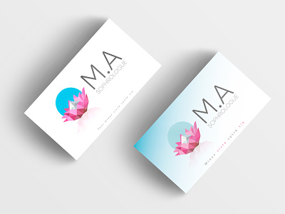 WIP : Business card & logo business card logo lotus poitiers sophrologue wip