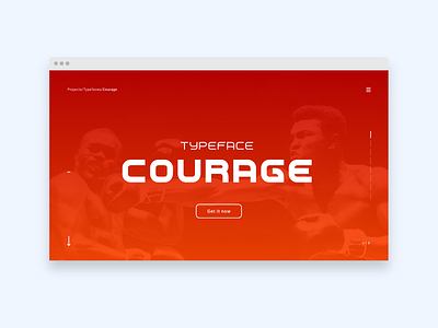 Typeface Courage-1 typeface ui website