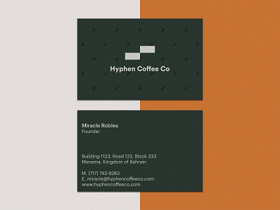Hybhen brand mark branding business card coffee design logo typeface