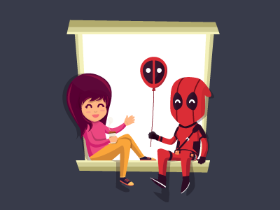 Deadpool's Love deadpool doodle francis funny gun guns marvel meme notes sticky sword