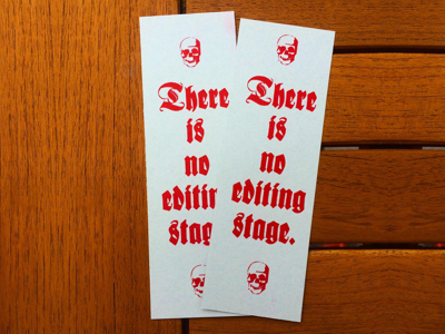 Cult of Done Bookmarks blackletter bookmark print risograph