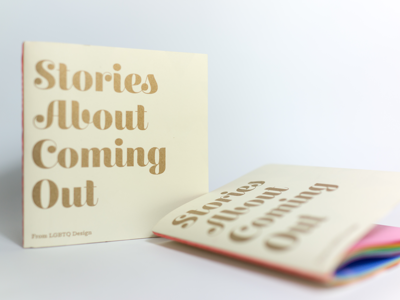 Stories About Coming Out - Facebook LGBTQ Design analog analog lab book coming out french paper lgbtq pride riso risograph zine
