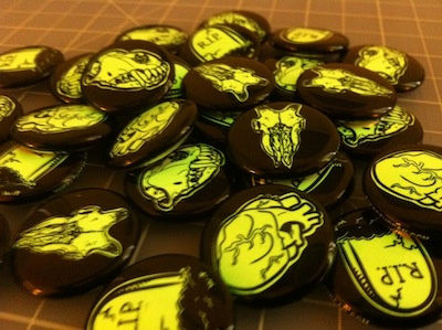 Glow in the Dark Creep Buttons