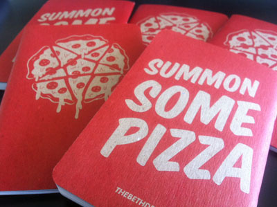 Pizzagram notebooks are in! evil notebook pizzagram red