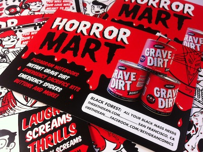 Horror Mart Postcards evil grave dirt horror postcard