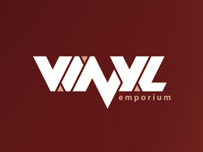 Logo geometric logo pointy typography vinyl