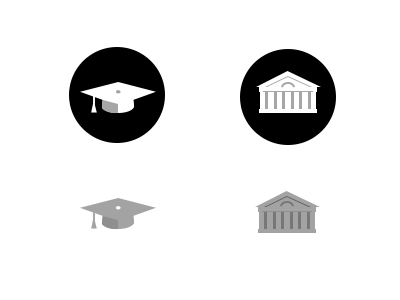 Icons - Education building cap education graduation cap icon parthenon