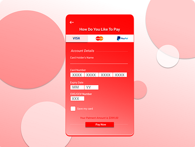 Credit Card Ckeckout dailyui design ui uidesign