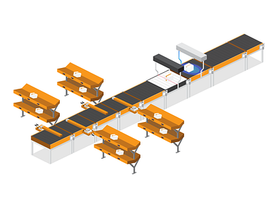 Sorter 3000 3d branding clean concept design flat icon illustration logo machine vector