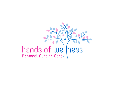 Hands of Wellness Logo branding color design fonts graphic icon identity illustration logo mark sketch vector
