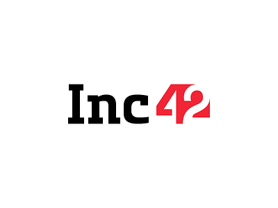 Inc42 Logo branding color design fonts graphic icon identity illustration logo mark sketch vector