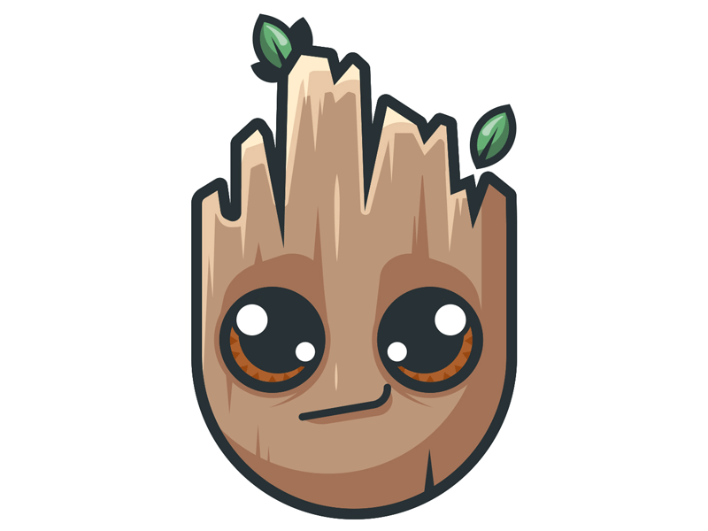 Baby Groot groot guardians of the galaxy illustration marvel vector