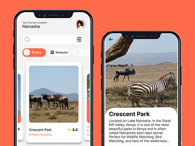 Tembea Kenya, adventure junkies app - UI Design ui