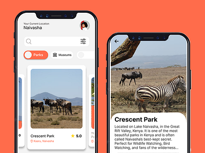 Tembea Kenya, adventure junkies app - UI Design