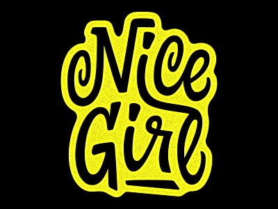 Nice girl. Lettering.