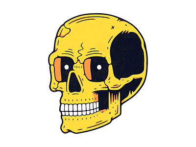 Vintage skull bone design emblem grunge illustration poster print retro skeleton skull t shirt design vector vintage