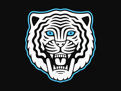 Tiger anger design emblem grunge illustration mascot poster print retro sports logo t shirt design textured tiger vector vintage wild cat