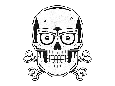 Skull print. branding crossbones design emblem graphic design grunge illustration logo monochrome poster print retro skeleton skull t shirt design vector vintage