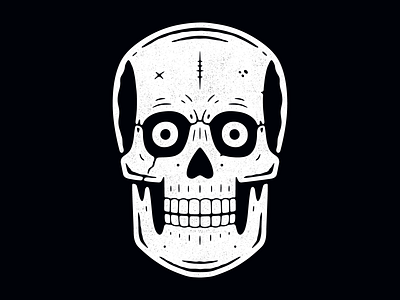 Skull print. design engraved grunge illustration logo poster print retro skeleton skull vector vintage