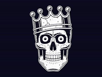 Skull ☠ in crown. branding crown design dirty emblem engraved hand drawn illustration king logo metal metallic poster prince print skeleton skull textured vector vintage