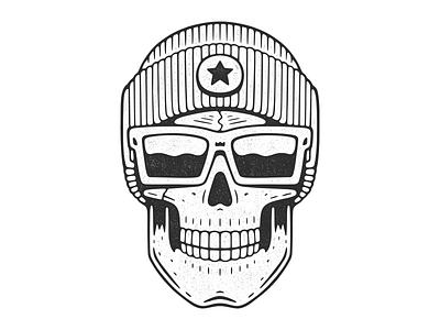 Skull in hat.