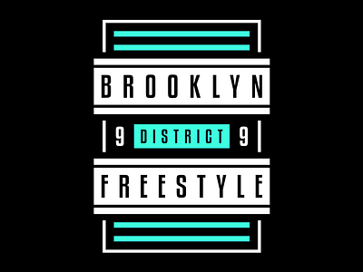 Brooklyn freestyle. art brooklyn brooklyn bridge design district emblem freestyle grunge nyc poster print retro street t shirt texture turquoise typography usa vector vintage