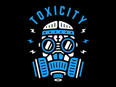 Toxicity. art design emblem helmet illustration logo mask poster print respirator retro skull t shirt design toxic toxicity type typography urban vector vintage