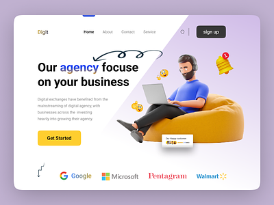Digit Agency - Landing page concep