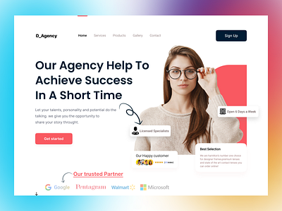 Agency -D-agcy Landing page concept. agency website branding design graphic design illustration landing page logo sayedur ui