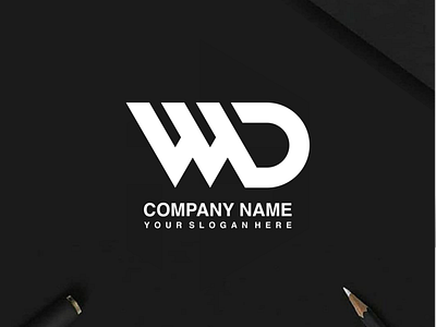 monogram WD 3d animation branding design graphic design icon illustration logo motion graphics typography ui ux vector