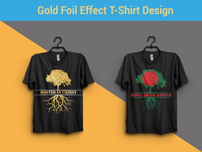 Gold Foil Effect T-Shirt Design