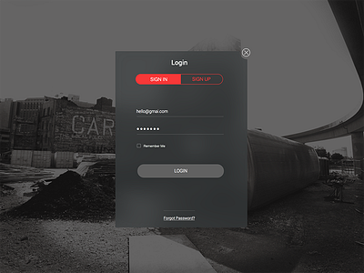 login form