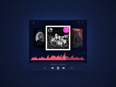 Music Player button graphic icons music next pause play player settings ui ux volume
