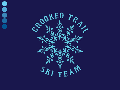 Crooked Trail Ski Team blue ski ski team snowboard snowflake winter