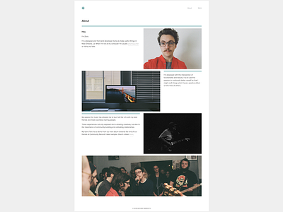 Personal about about css design html layout page web