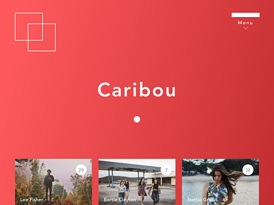 Caribou design layout ui web