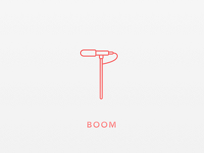 Boom boom icon line mic