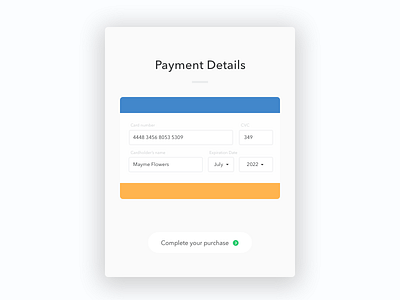 Credit card checkout card checkout credit shadows ui