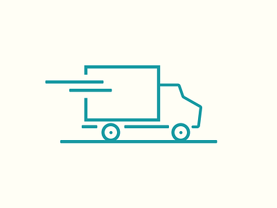 Little truck icon line truck vector