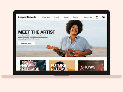 Looped Records homepage homepage productdesigner ui ux uxdesigner website