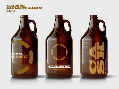 Cask Brewery beer branding concept graphic design growler package design
