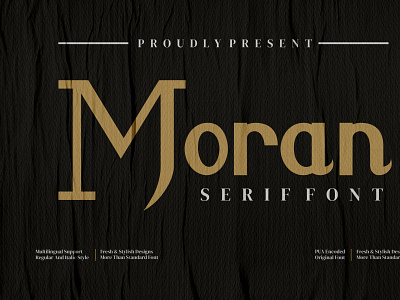 Moran font branding design font illustration letter logo typography ui ux vector