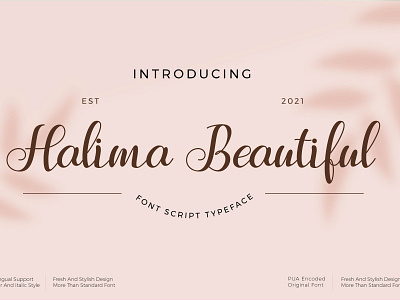 Halima Beautiful Font branding design font illustration letter logo typography ui ux vector