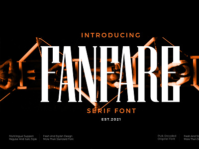 Fanfare - Serif font branding design font illustration letter logo typography ui ux vector