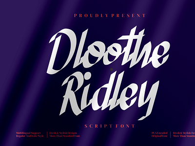 Dloothe Ridle typeface