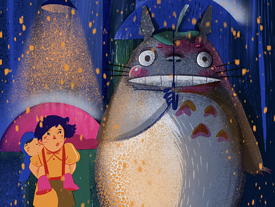 Totoro animation book character illustration kids procreate