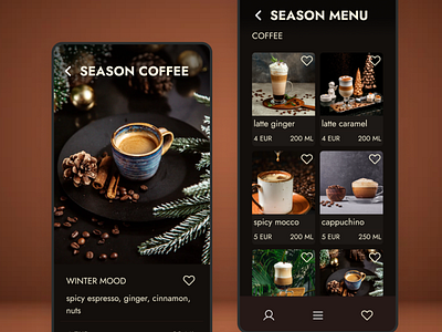 Coffee shop mobile app app coffeeshop mobileapp mobille ui uidesign visualdesign